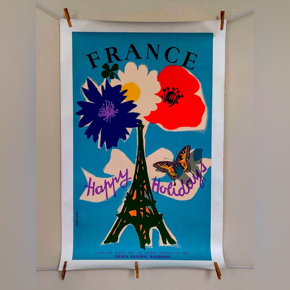 Vintage Wall Art Antique Lithography Poster